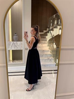 Siyah Baden Elbise -202073