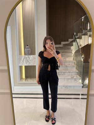 Siyah Dantel Top-31251