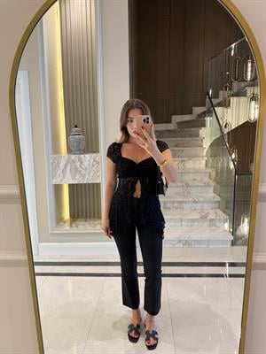 Siyah Dantel Top-31251