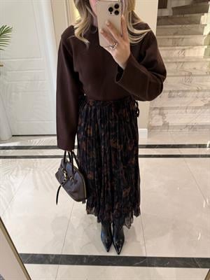 Siyah Desenli Etek-1115