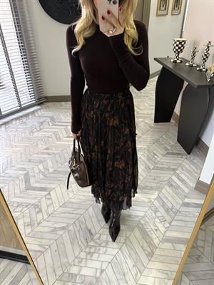 Siyah Desenli Etek-1115