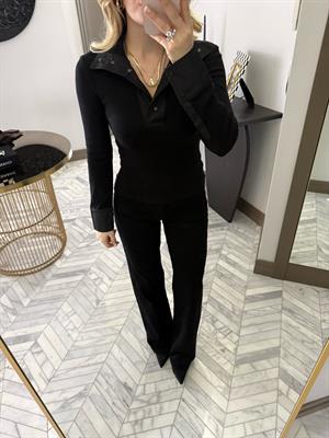 Siyah Garnili Triko-37009