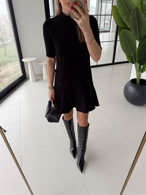 Siyah Godeli DLV Elbise