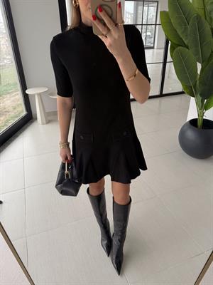 Siyah Godeli DLV Elbise