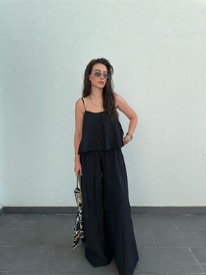 Siyah Marka Model Kırışık İkili Takım