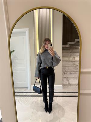 Siyah Marka Model Mumlu Mom Fit Jean