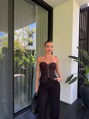 Siyah  Marka Model Piliseli Büstiyer
