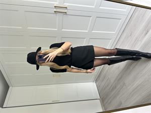 Siyah Marka Muadili Zarf Şort Etek