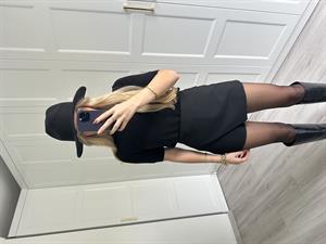 Siyah Marka Muadili Zarf Şort Etek