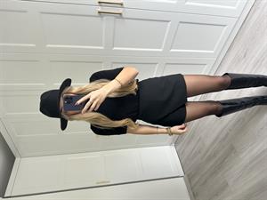 Siyah Marka Muadili Zarf Şort Etek