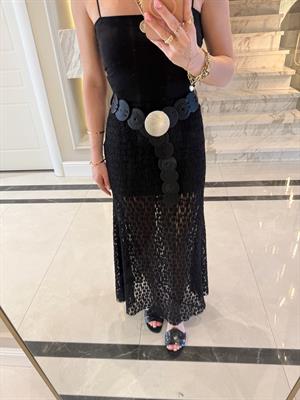 Siyah New Keidy Brode Midi Boy  Etek