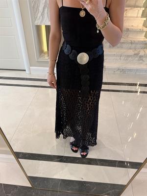 Siyah New Keidy Brode Midi Boy  Etek