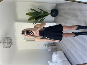 Siyah Piliseli Şort Astarlı Etek