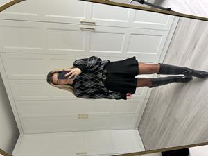 Siyah Şort Astarlı Piliseli Etek