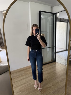 Siyah Yarasa Kol Tişört-1003