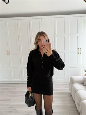 Siyah Zr Orjinal Marka Vatkalı Elbise