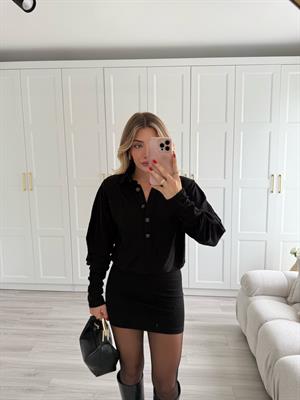 Siyah Zr Orjinal Marka Vatkalı Elbise