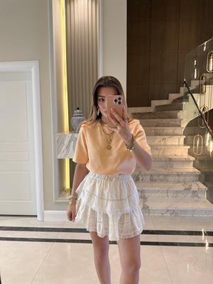 Somon Kısa Kol Vatkalı Tişört-241134