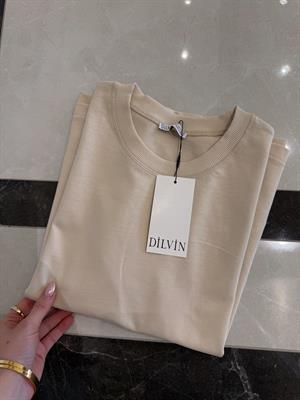 Taş Dekoratif Dikişli Bisiklet Yaka Tişört -30312