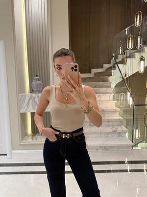 Taş  DLV Kalın Askılı Poliamid Atlet -20977