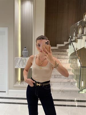 Taş  DLV Kalın Askılı Poliamid Atlet -20977