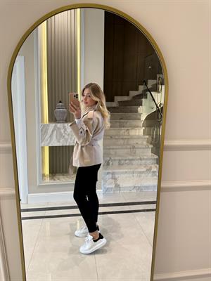 Taş  Oversize Trençkot-9592