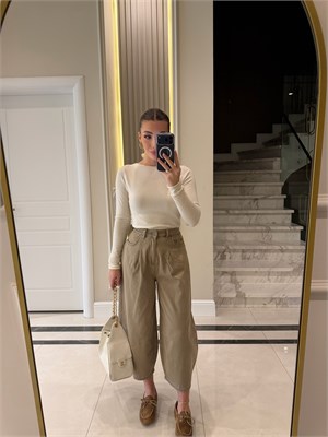 Taş Vintage Yıkamalı Bol Kesim Jean