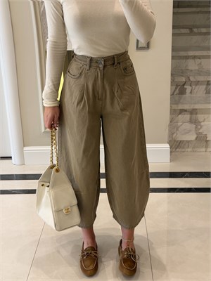 Taş Vintage Yıkamalı Bol Kesim Jean