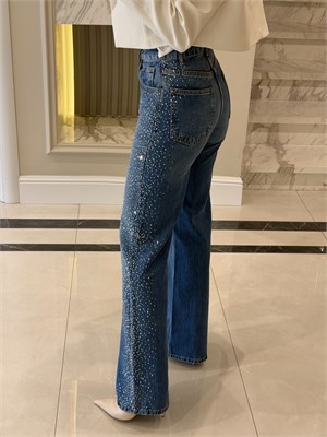 Taşlı Wideleg Pantolon