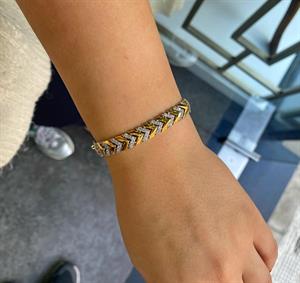 Verev Gold-Gümüş Diamond Seri Bileklik 