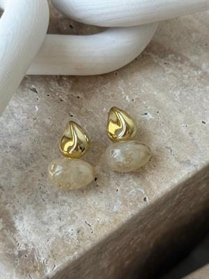 Vigannes Cream Boncuklu Küpe