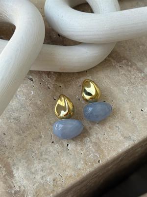 Vigannes Mavi  Boncuklu Küpe