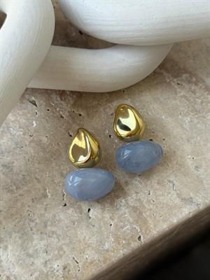 Vigannes Mavi  Boncuklu Küpe