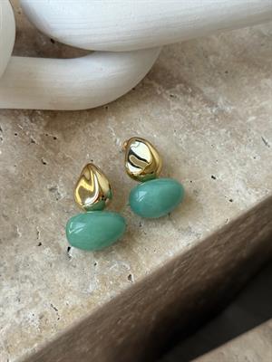 Vigannes Yeşil  Boncuklu Küpe