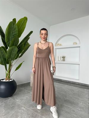 Vizon Modal Kumaş İp Askılı Tulum 