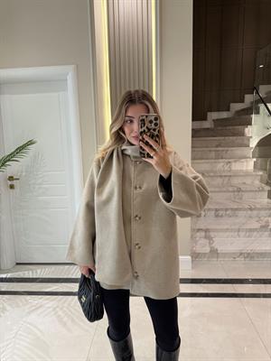 Vizon Şal Yaka Kaşe Kaban-7605