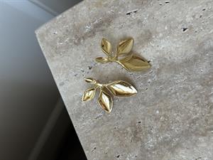 Yarım Gold Yapraklı Küpe