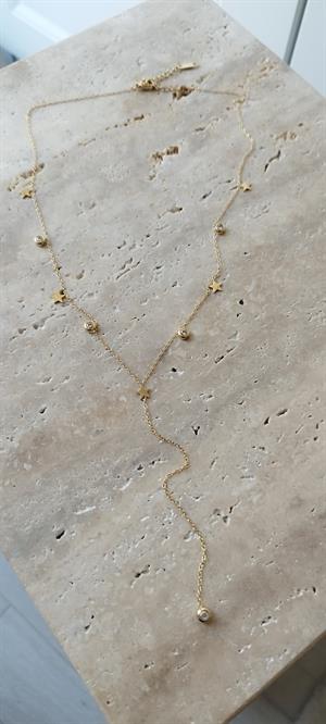 Yıldızlı Taş Detaylı Dekolte Kolye 