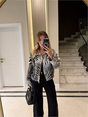 Zebra Desen Lisa Ceket
