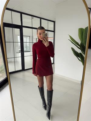 Zr Orj Marka Kapak Cepli Etek  - Bordo