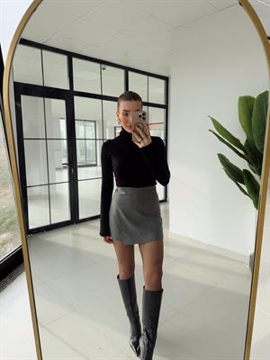 Zr Orj Marka Kapak Cepli Etek- Gri