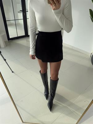 Zr Orj Marka Kapak Cepli Etek  -Siyah