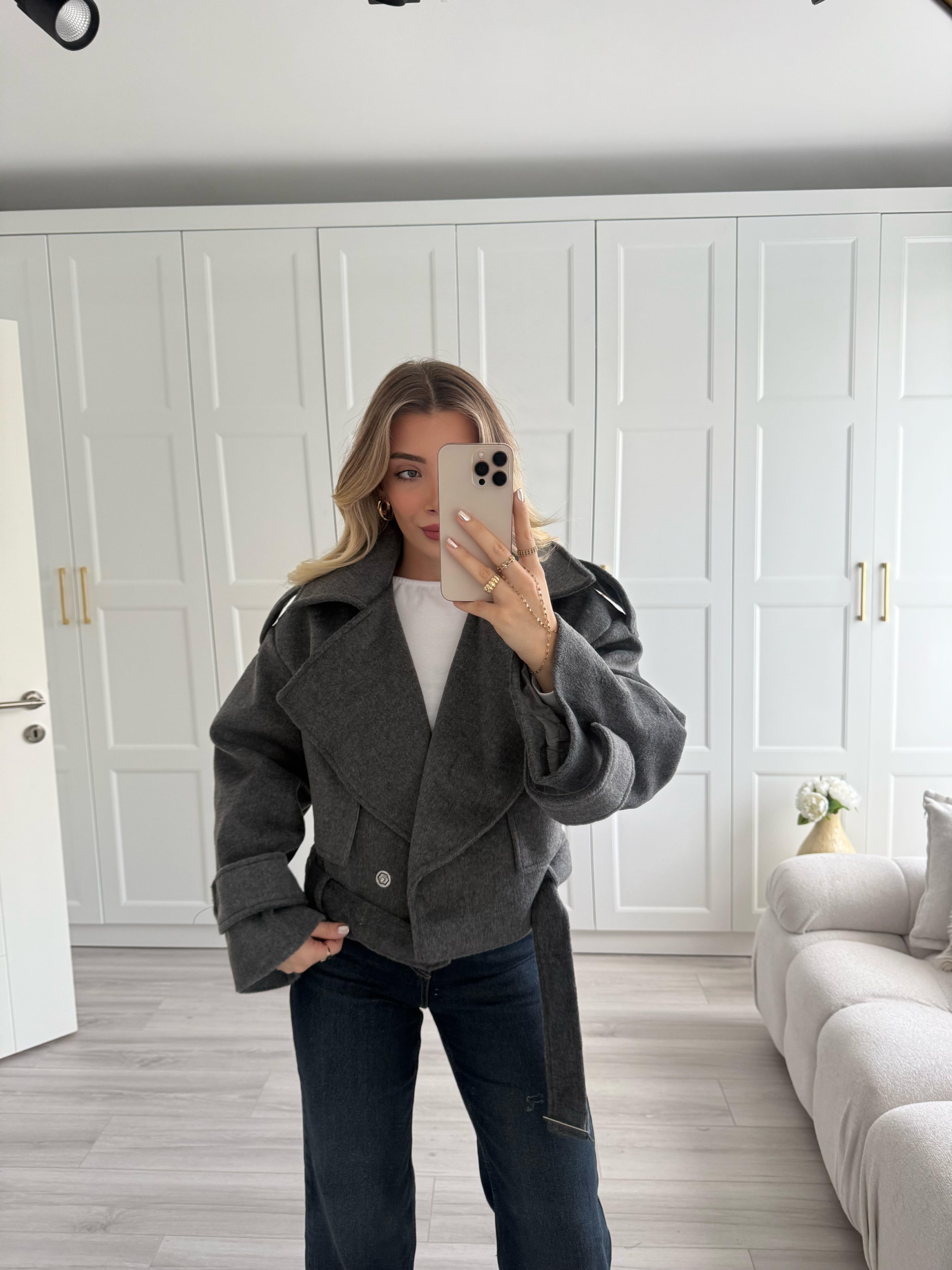 Antrasit Kaşe Amal Ceket-9277