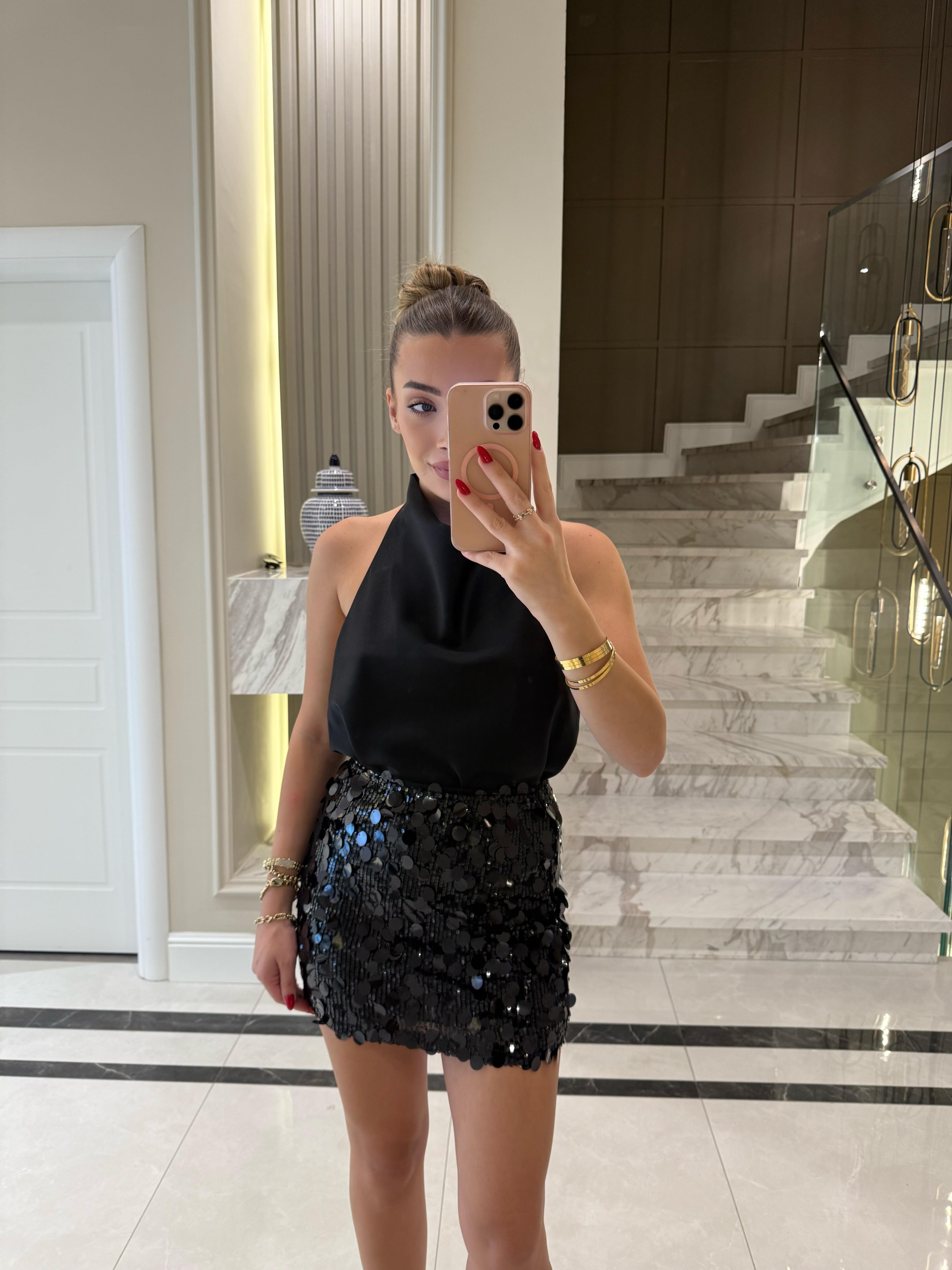 Bronz  Pul Payet Mini Etek