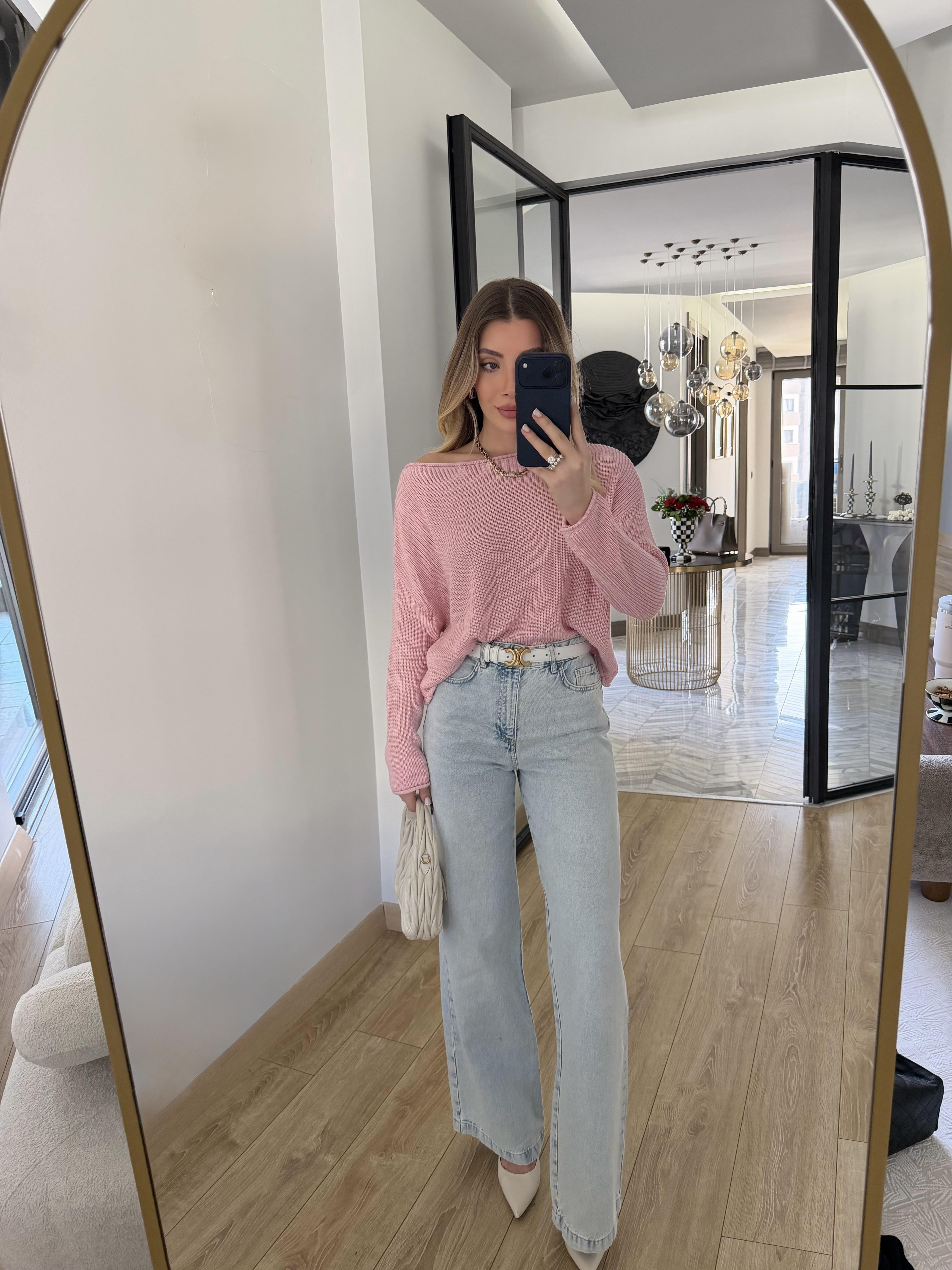 Buz Mavi Geniş Paçalı Orjinal Marka Jean