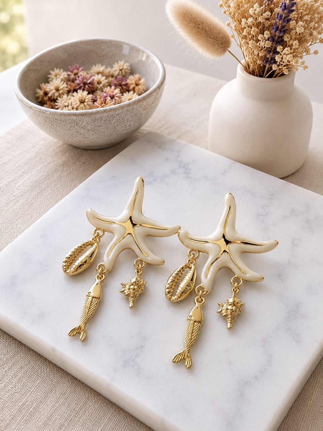 Deniz Yıldızı Charm Küpe