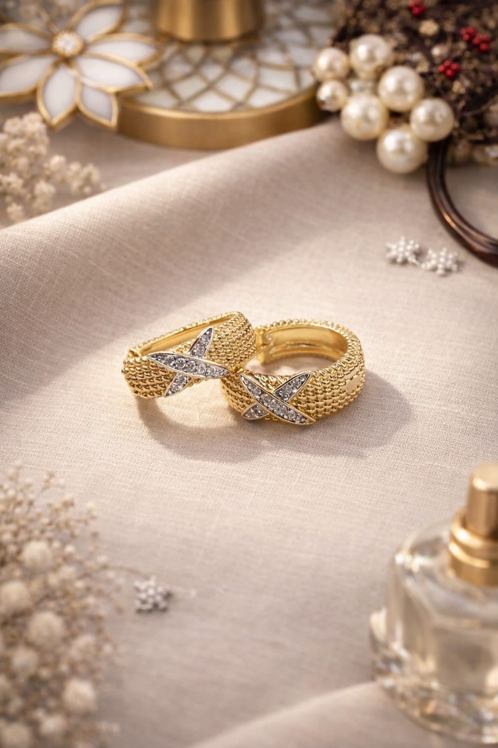 Gold Marka Model Taşlı Küpe 