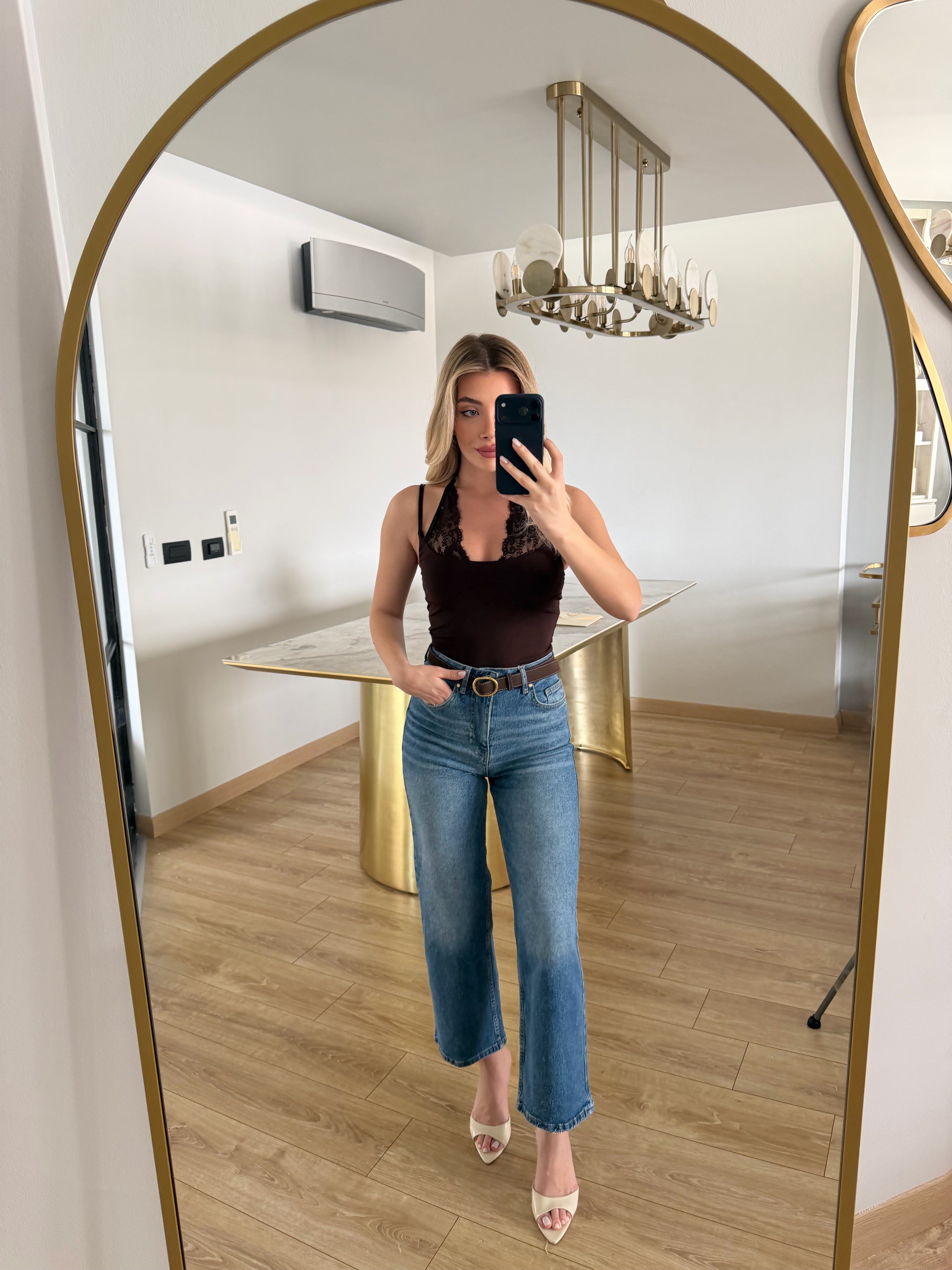 Kahverengi Dantelli Atlet-1011