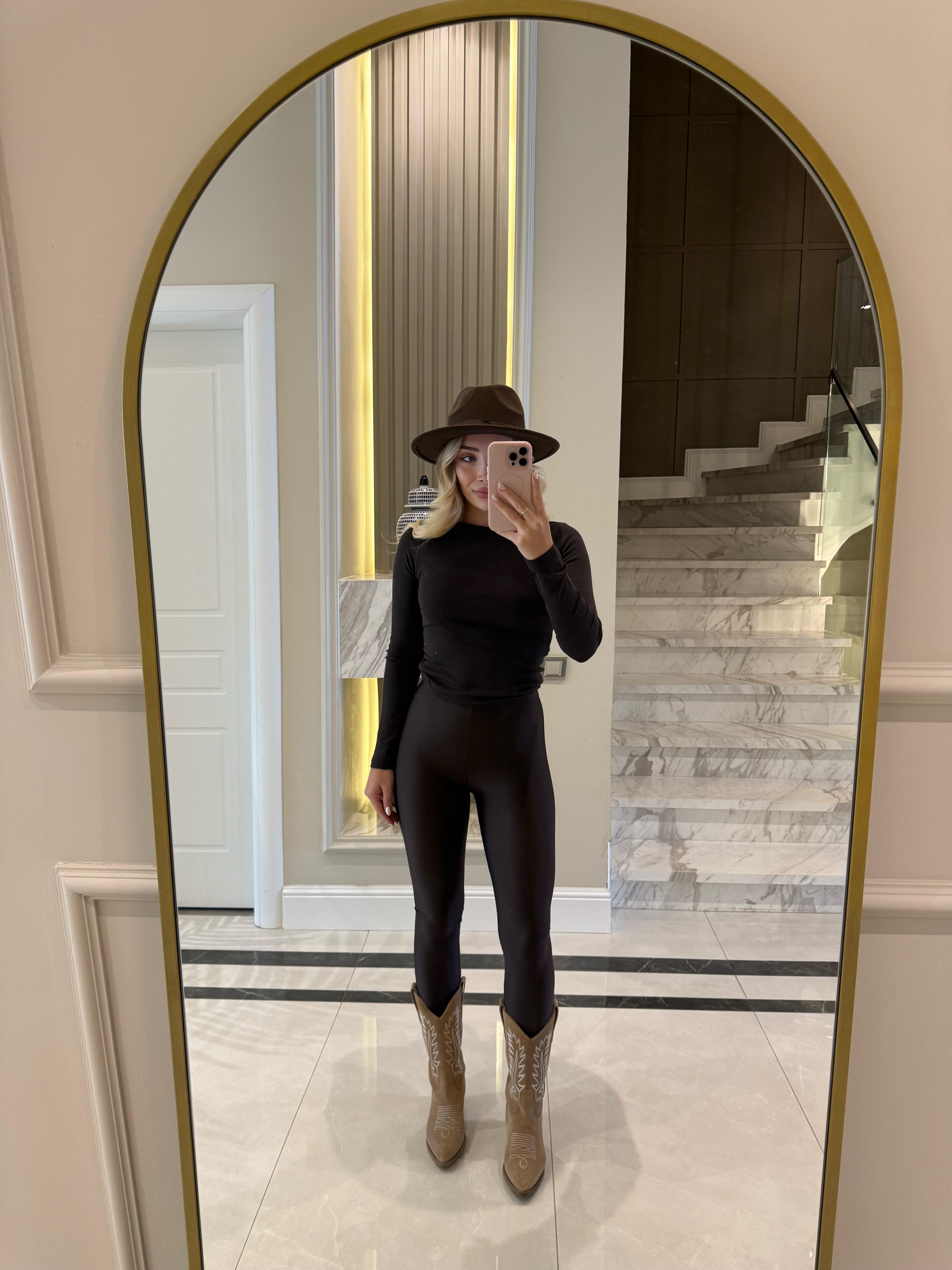 Koyu Kahve DLV Disco Tayt-4001