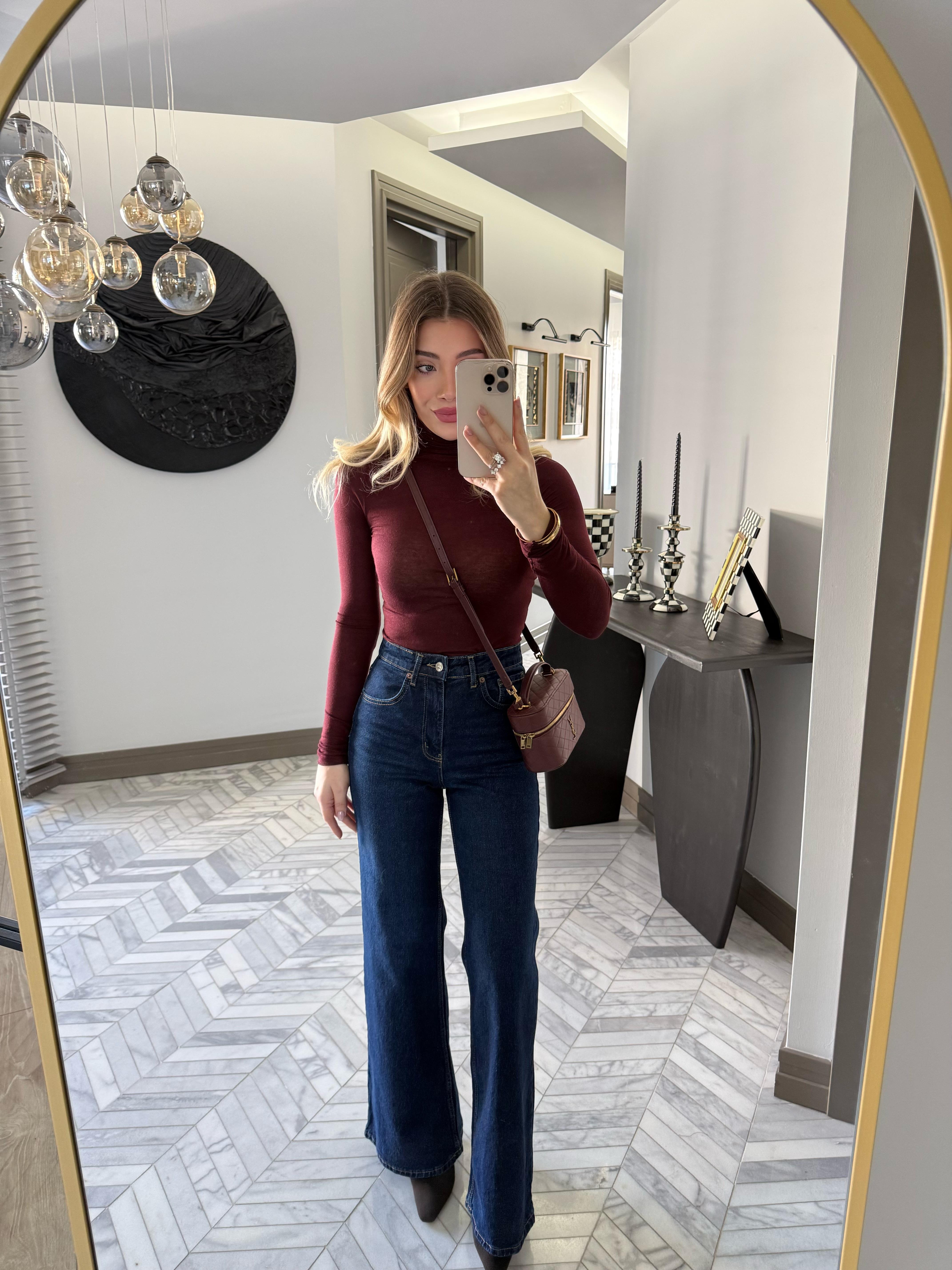 Koyu Mavi Orjinal Marka Palazzo Jean